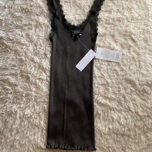 Eileen Fisher Silk seamless rib grey tank top